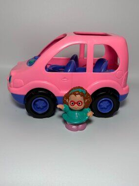 Fisher Price Little People Pink Melody Mini Van With Moving Eyes